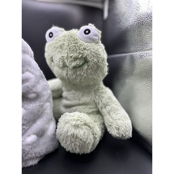 b. Boutique By Evergreen Stuffed Animal Frog Cloud Blanket Plush Rare Baby Gift - Picture 10 of 16